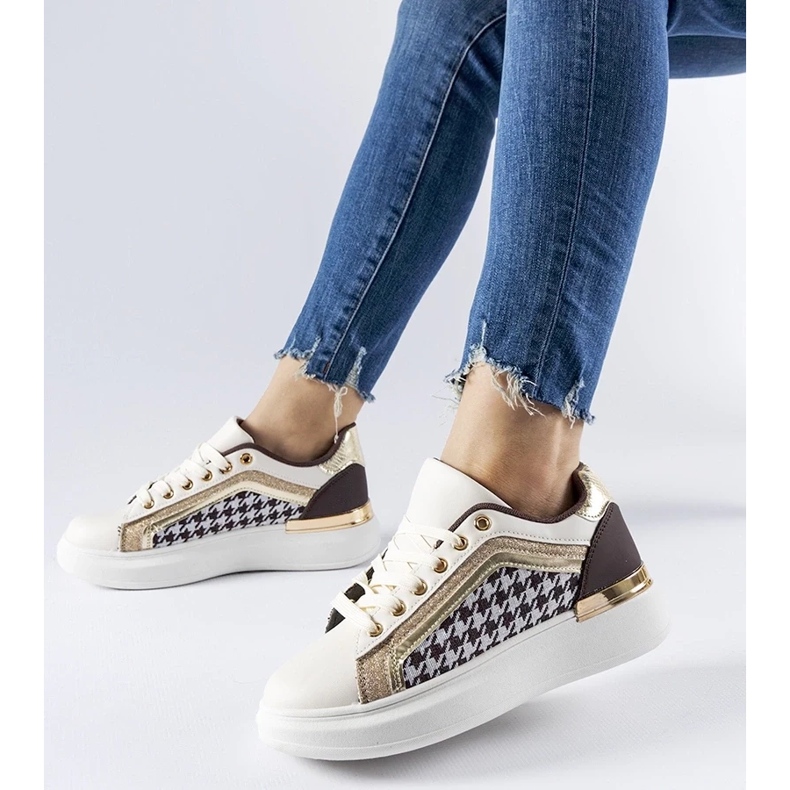 D/GMR Briercliff bruna och beige glitter sneakers
