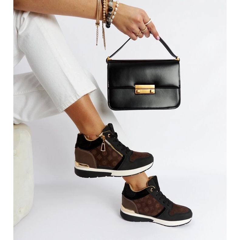 D/GMR Svarta Knoxville wedge sneakers