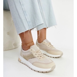 D/GMR Beige sneakers på Lubna-plattformen