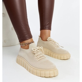 D/GMR Ljusa beige Jitka sportsneakers