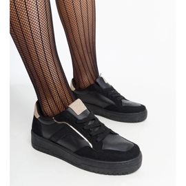 D/GMR Walda svarta platåsneakers