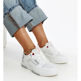Vita Cross Jeans-sneakers för kvinnor