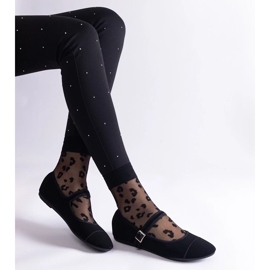 D/CEO Svarta balettplattor med matt finish, fästs med ett Longhola-spänne