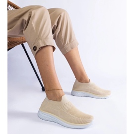 D/CEO Beige glidande aquilina sportsneakers