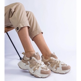 D/CEO Beige sneakers med guld Candra-inlägg