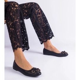 D/CEO Svarta ballerinor dekorerade med America Flower