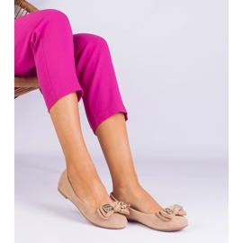 D/CEO Beige Classic Ballerinas med en masolbåge