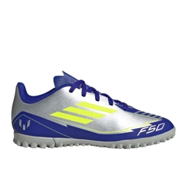 Adidas f50 klubb messi tf ih0923 silverblå fotbollsskor