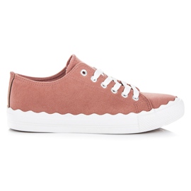 Knytna sneakers rosa