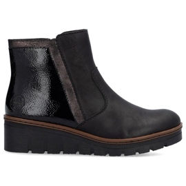 Kvinnors Rieker x9150-00 svarta stövlar