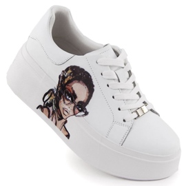 Sportskor på Filippo Paw587 -plattformen vit