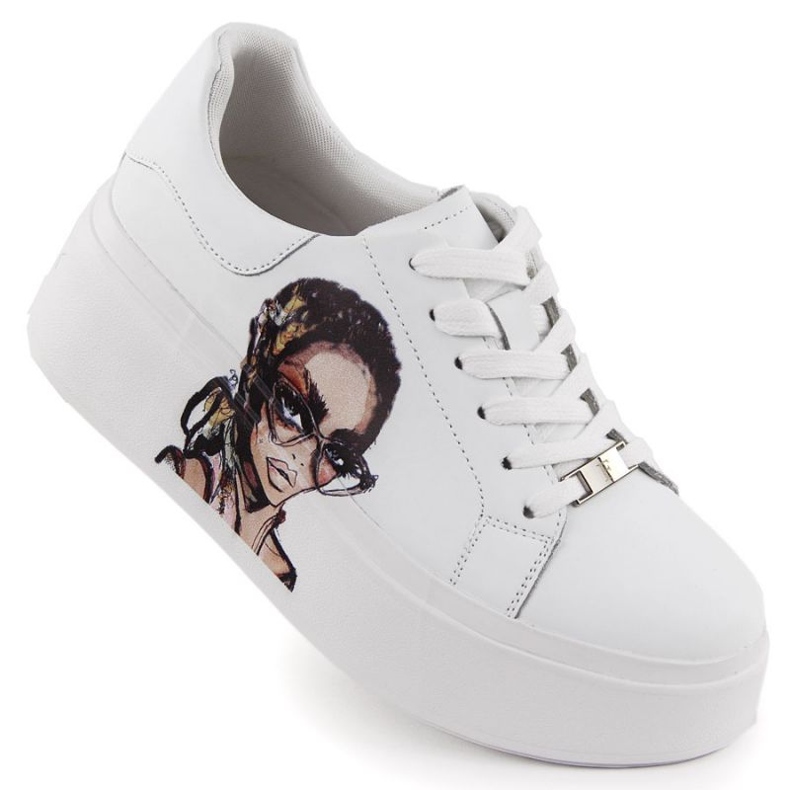 Sportskor på Filippo Paw587 -plattformen vit