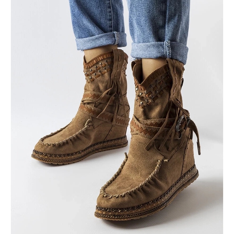 D/CEO Mörkbruna kilstövlar från Beausoleil