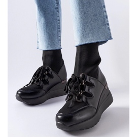 D/CEO Rochon svarta kilstrumpastövlar