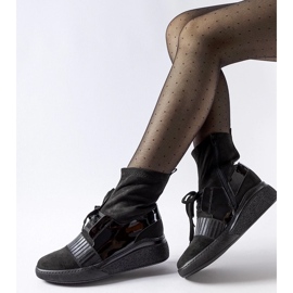 D/CEO Svarta Spoleto kilstrumpa ankelstövlar