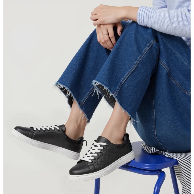 Kvinnors sneakers veltor svart