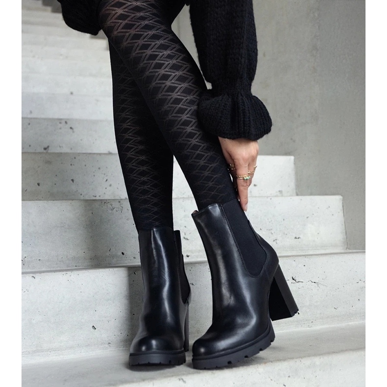 D/CEO Svarta slip-on ankelboots av Motena eko-läder