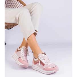 D/CEO Rosa sportsneakers på plattformen dekorerad med Malta Glitter