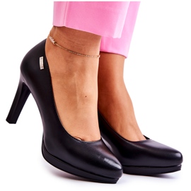 Sergio Leone Kvinnors klassiska pumpar på plattformen svart