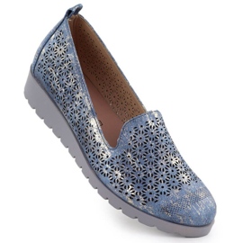 M.Daszyński Skor på M. Daszyński MR1628-20 i blommor blå