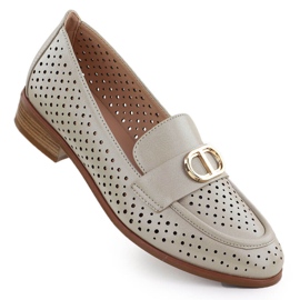 Kvinnor Skor Openwork Golden Loafers Vinceza 58516 gyllene