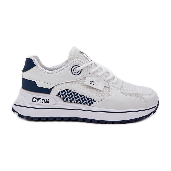 Sneakers sneakers sneakers Big Star NN274A103 Hi-Poly System White and Navy Blue vit