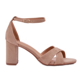 Sandaler på barhälen med Eco Suede Beige