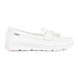 Goodin Vita loafers med fransar på en låg kil