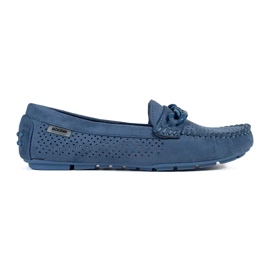 Goodin Blue OpenWork kvinnors mocka loafers blå