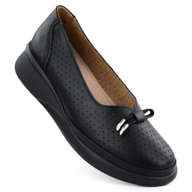 Skor på Vinceza 7896 Black Openwork Platform svart