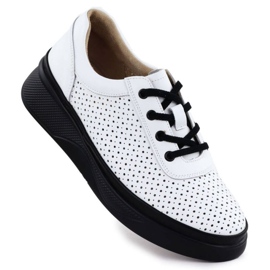 Openwork -skor på Vinceza 79506 White Platform vit