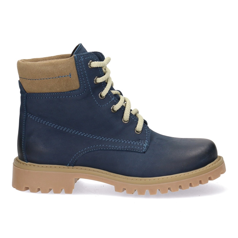 Polbut Kvinnors marinblå kvinnors läderskor 5-0739-028