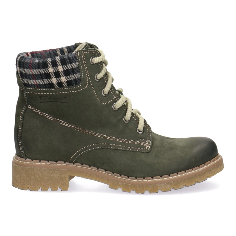 Polbut Solid Leather Women's Boots Pollonus Green 5-0739-007 grön