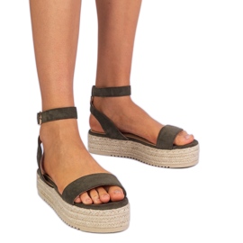 Gröna Espadrile -sandaler på plattformen
