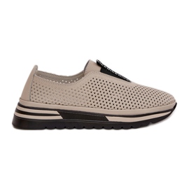 S.Barski Slocked Women's Shoes Made of Natural Leather S. Barski LR51-672 Beige