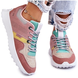 Big Star Kvinnors stora stjärna sneakers rosa-beige