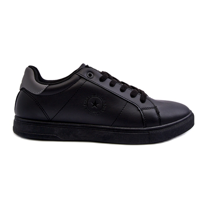 Låga sneakers för män Eco Leather Big Star NN174284 Svart