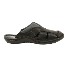 Kampol Skinnflipflops herr 224KAM, svart