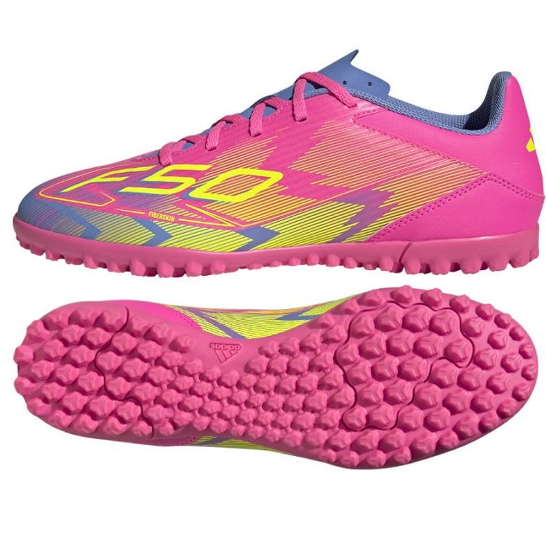 Adidas F50 Club TF 7208 JP7208 fotbollsskor rosa