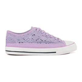 Violet OpenWork bundna sneakers purpur