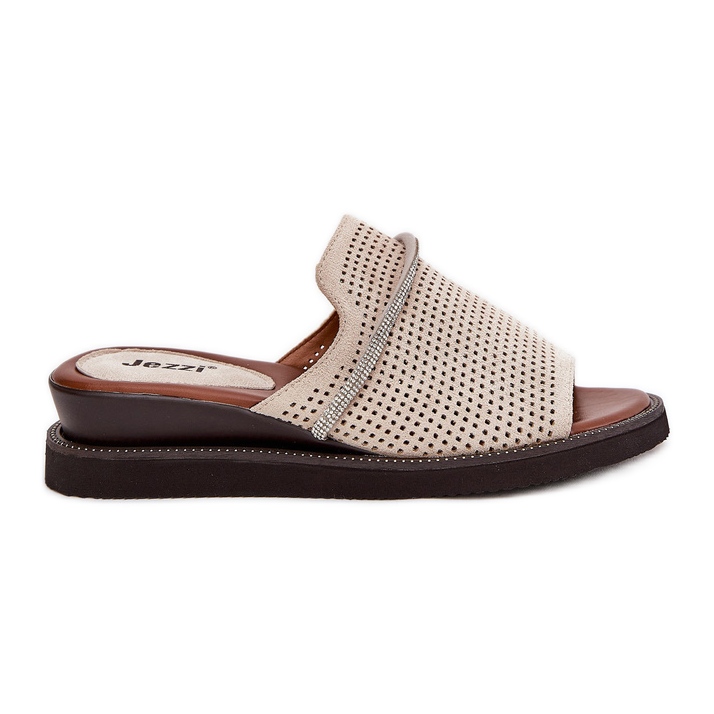 Jezzi Kvinnokilar med en dekorativ beige rem