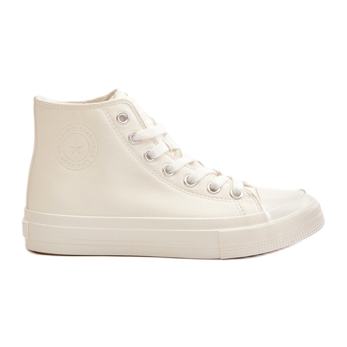 Kvinnors isolerade sneakers med Eco-Leather Big Star OO274932 vit
