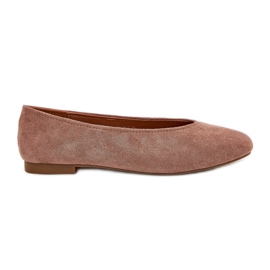 Klassiska ballerinor med Eco Suede Khaki beige