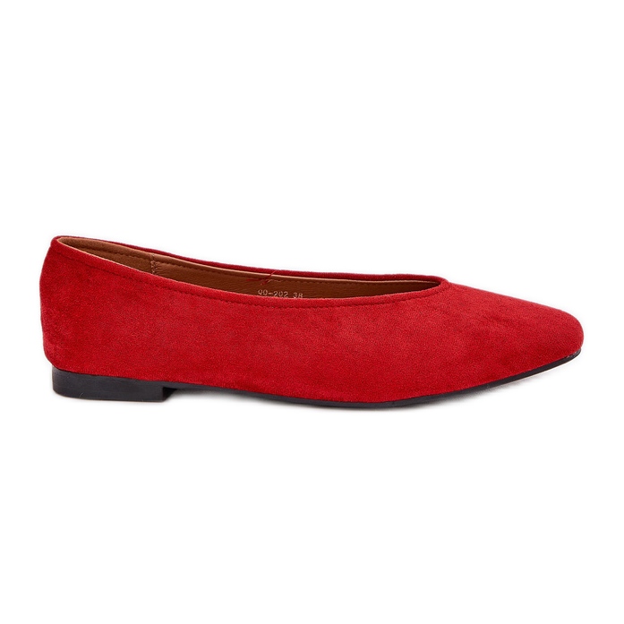 Klassiska ballerinor med Eco Suede Red röd