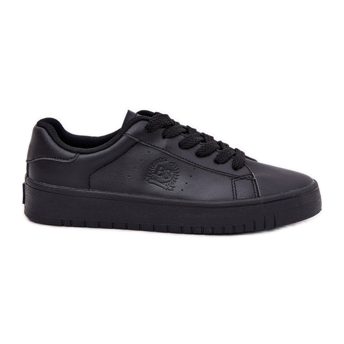 Låga kvinnors sneakers med Eco Leather Big Star NN274576 Black svart