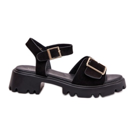 Eco Suede Women's Sandals med svart klämma