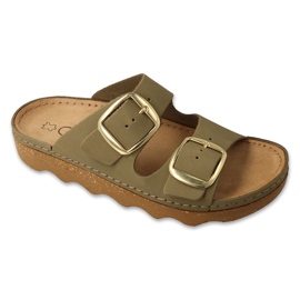 Befado kvinnors läder tofflor 179d007 grön