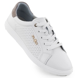 White Filippo DP6738 lädersportskor vit