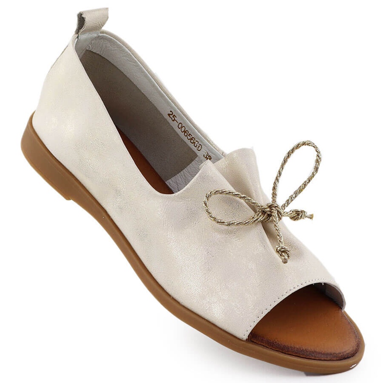 Cambell Läderskor med bara fingrar gyllene kameller SZ00656