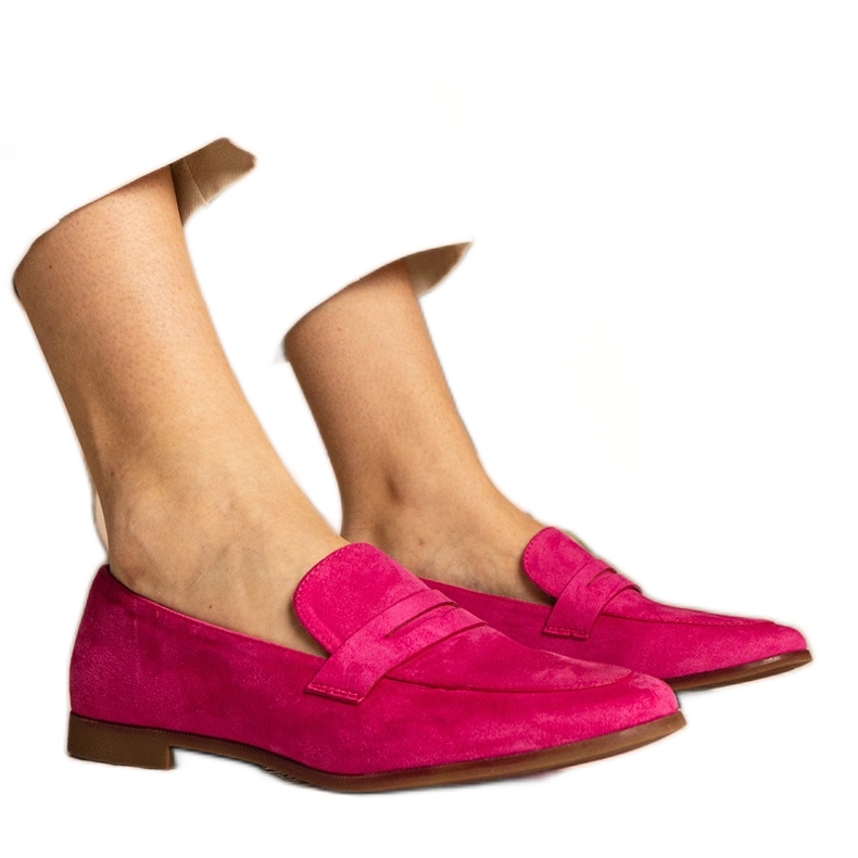 Rosa kvinnors klassiska loafers